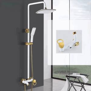 Ensemble de douche élégant avec support mural