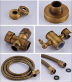 Ensemble de douche vintage en laiton