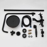 Ensemble de douche noir en laiton