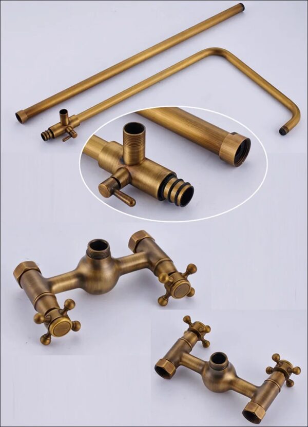 Ensemble de douche vintage en laiton