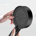 Pommeau de douche noir 5 modes de jet