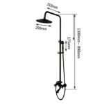 Ensemble de douche noir en laiton