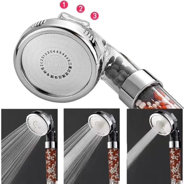 Pommeau de douche haute pression avec perles filtrantes