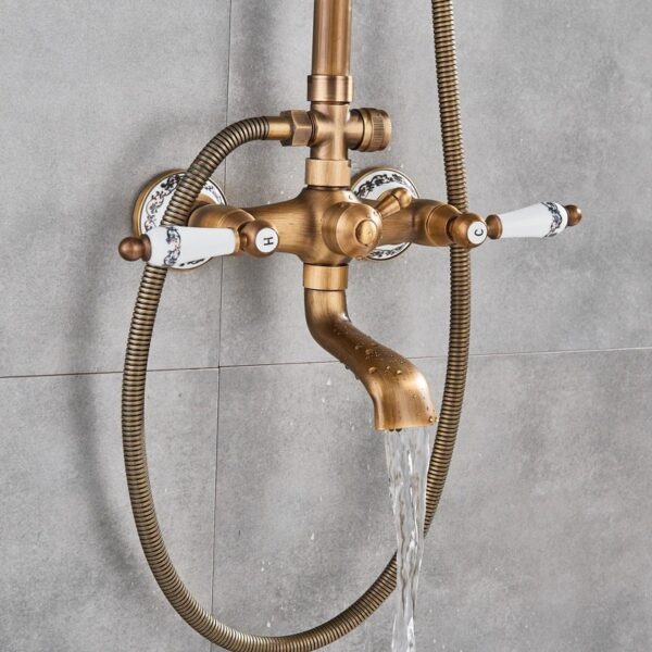 Ensemble de douche vintage en laiton