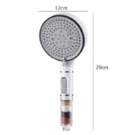 Pommeau de douche anti calcaire avec billes filtrantes