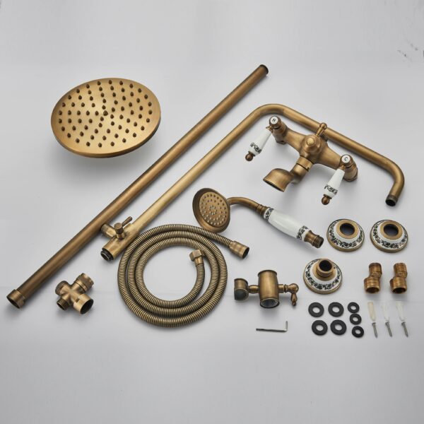Ensemble de douche vintage en laiton