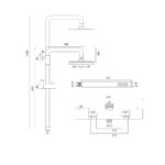 Ensemble de douche thermostatique noire