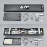 Colonne de douche noire massage SPA et LED