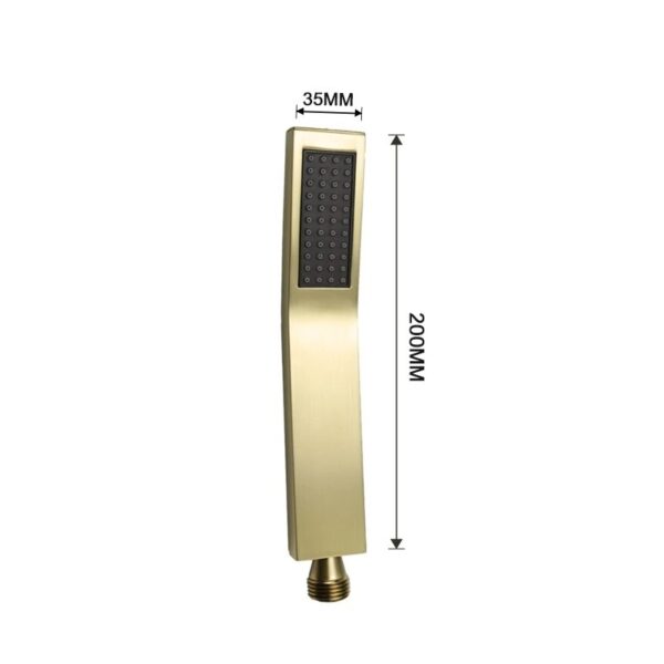 Pommeau de douché inox brossé doré