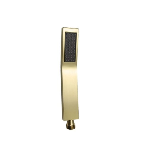 Pommeau de douché inox brossé doré