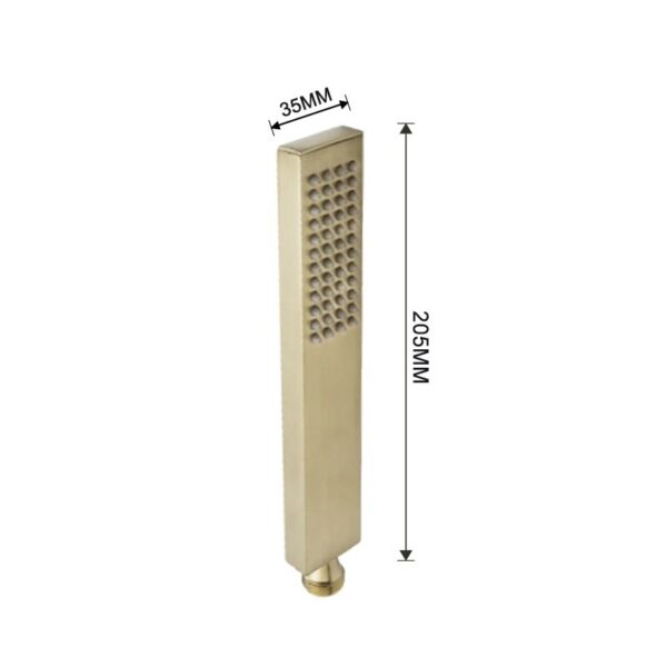 Pommeau de douché inox brossé doré
