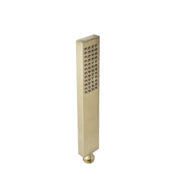 Pommeau de douché inox brossé doré