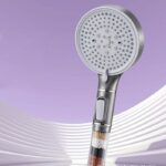 Pommeau de douche anti calcaire avec billes filtrantes