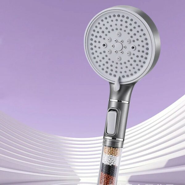 Pommeau de douche anti calcaire avec billes filtrantes