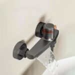 Mitigeur baignoire noir en laiton kit complet