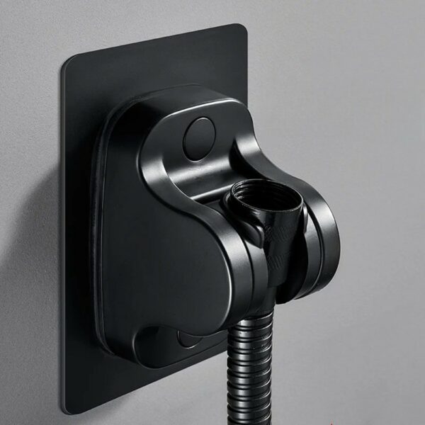 Support pommeau de douche noir universel ajustable